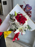 Dozen Roses Bouquet or glass