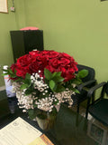 Dozen Roses Bouquet or glass